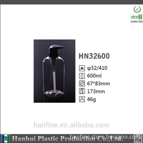 Han Hui new brand plastic pump bottle/600ML/PET bottle